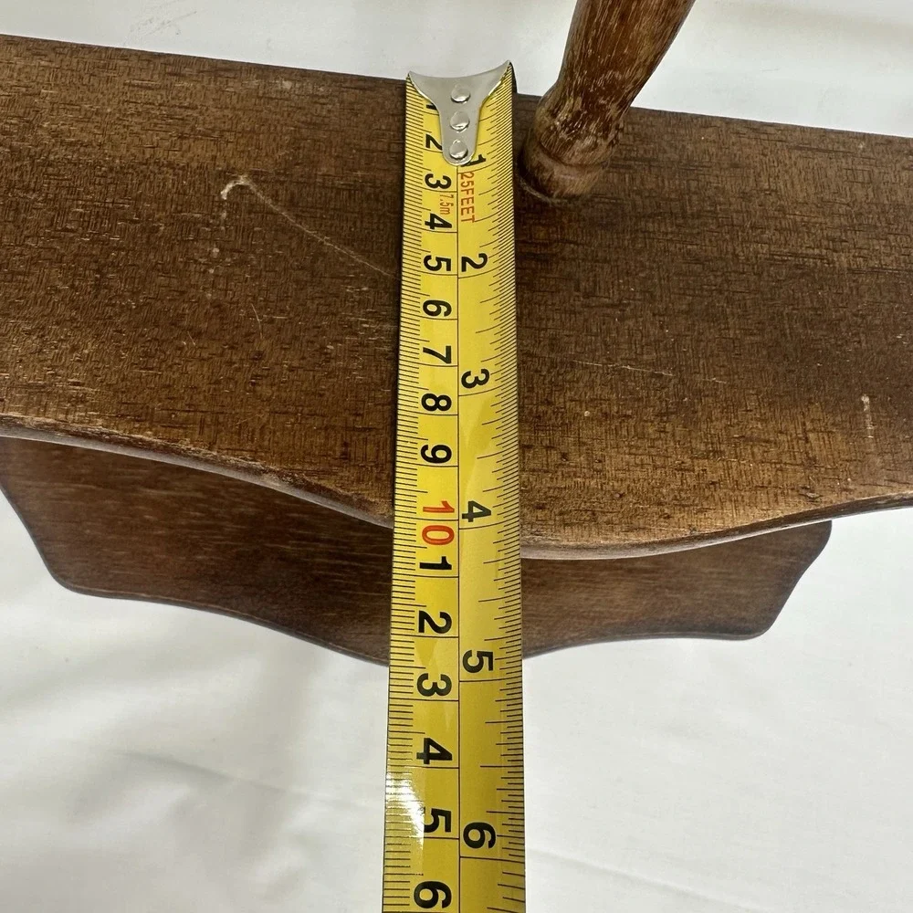 Vintage MCM French Country Spindle Shelf 3 Tier Wall Mount Wood 20